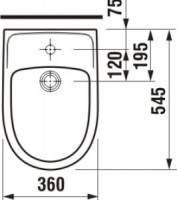 JIKA LYRA PLUS stojící bidet s otvorem, přívod vody pod keramikou   H8323810003041